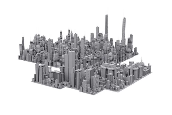 城市模型 建筑和建筑概念 — 图库照片