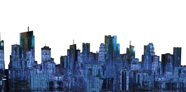 bir düzen gelecek 3d render şehrin 3D çizimi