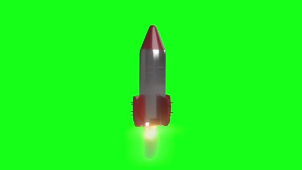 Cartoon Rocket Flying Animation — Stock Video