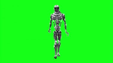 Robot, robot çalıştıran çalışan 3d render