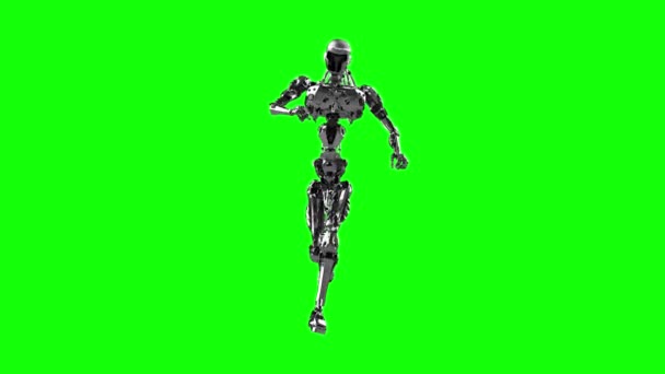 Cyborg Esecuzione Rendering Robot Esecuzione — Video Stock