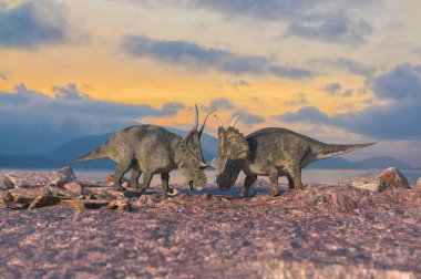 dinozorlar Muharebesi 3d render
