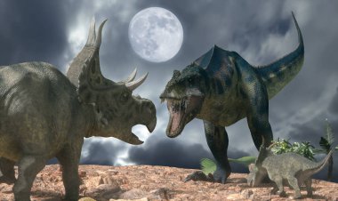 dinozorlar Muharebesi 3d render