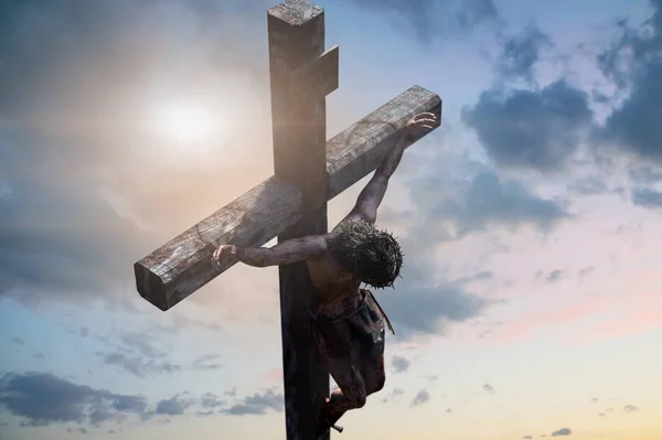 Afbeelding Van Jezus Christus Aan Het Kruis Render — Stockfoto