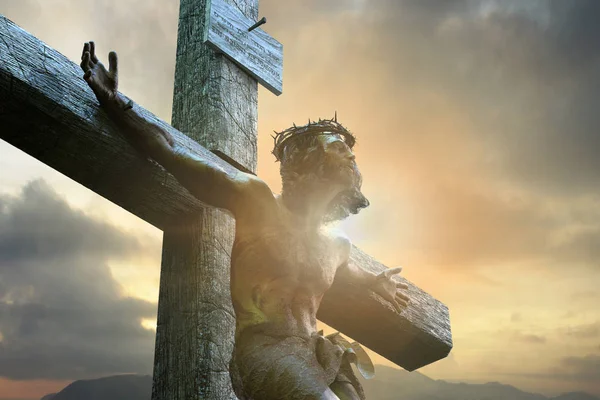 Jezus Christus Aan Het Kruis Render — Stockfoto