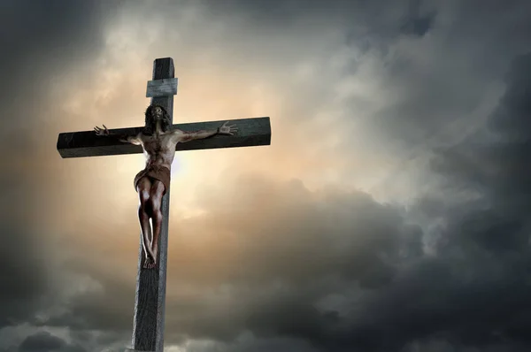 耶稣在十字架上 3D渲染 — 图库照片