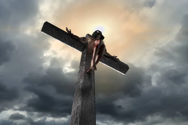 Jesus Christ Cross Render — Stock Photo, Image