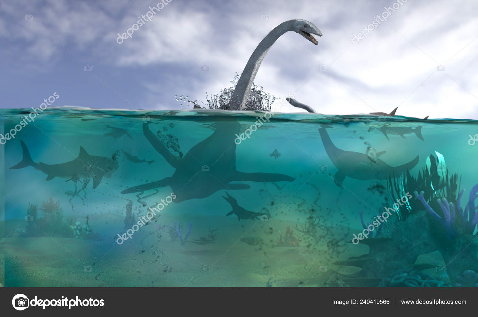 Dinosaurios marinos fotos de stock, imágenes de Dinosaurios marinos sin  royalties | Depositphotos