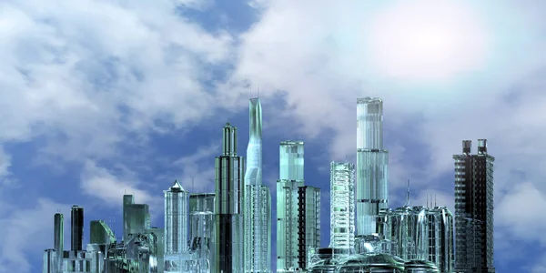 Layout City Future Render — Stock Photo, Image