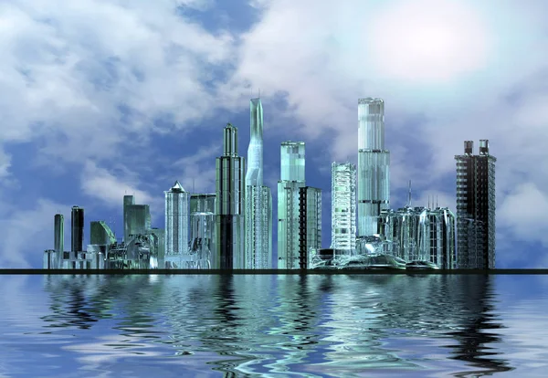 Layout City Future Render — Stock Photo, Image