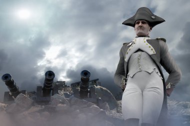 Napolyon Bonapart, askeri lider ve 18. yüzyılın devlet adamı 3d render