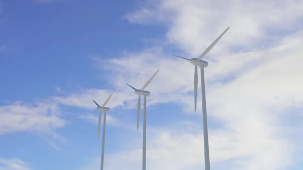 Animatie Van Windturbines Energieproductie Beeldmateriaal — Stockvideo