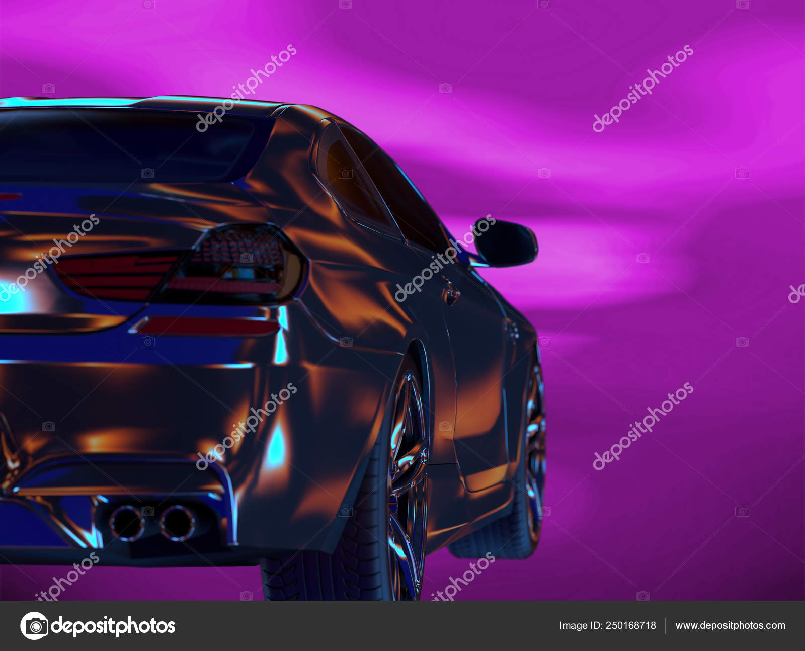 黑色背景3D 渲染的现代汽车——图库图片© DenisSmile #250168718, image size:1600x1294