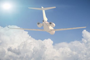 Yükseklerde bir uçak