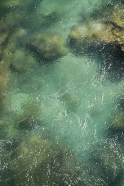 Stroom Van Het Bovenaanzicht Van Rivier Berg — Stockfoto