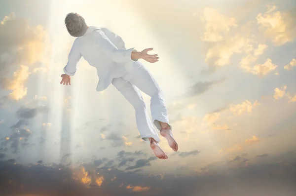 Själ Uppstigning Spöket Man Som Tagit Upp Till Himlen Afterlife — Stockfoto