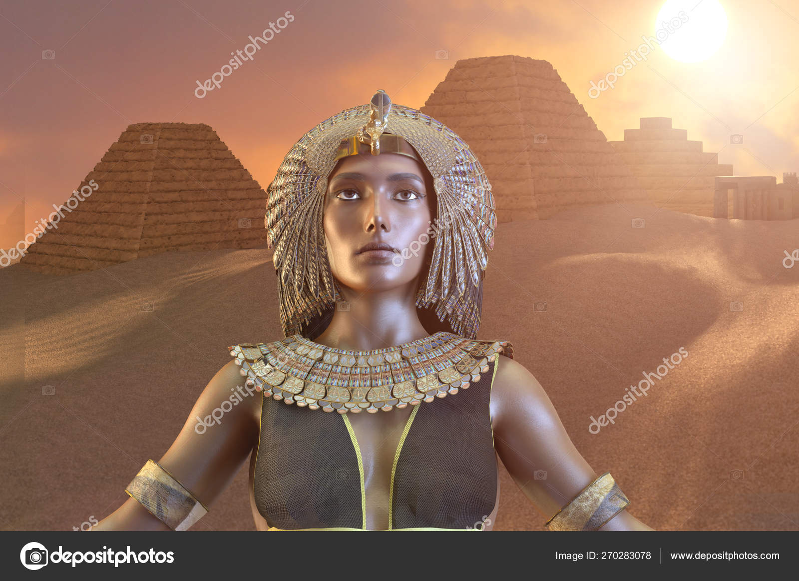 Cleopatra Egyptian Queen Vii Century Egypt Render Stock Photo by  ©DenisSmile 270283078