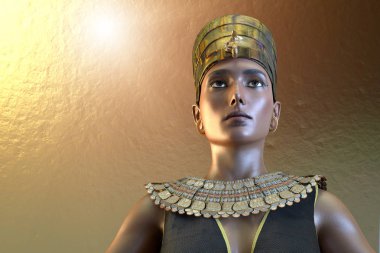 Kleopatra Mısır Kraliçesi Vii yüzyıl Mısır 3d render