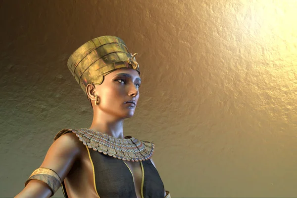 クレオパトラエジプト女王Vii世紀エジプト3Dレンダリング — ストック写真