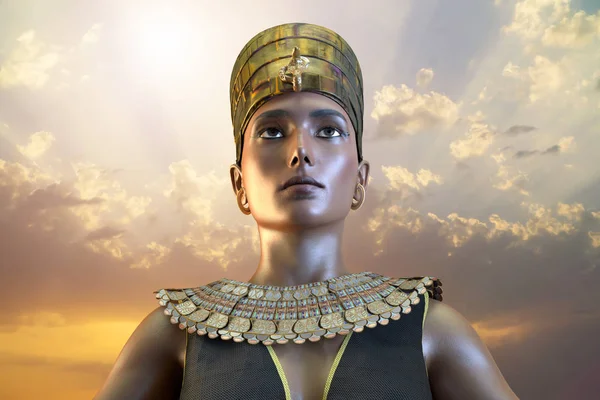 クレオパトラエジプト女王Vii世紀エジプト3Dレンダリング — ストック写真