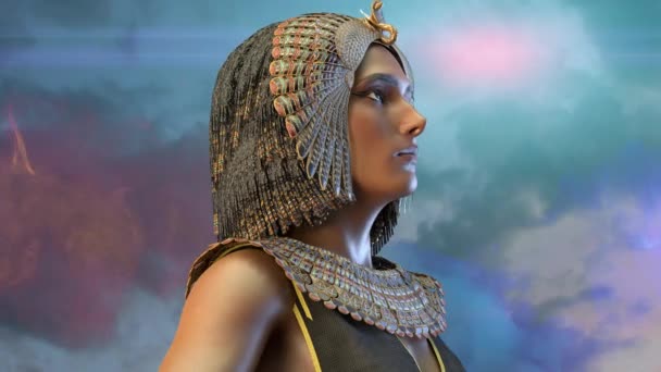 Cléopâtre Reine Égyptienne Vii Siècle Egypte Rendu — Video