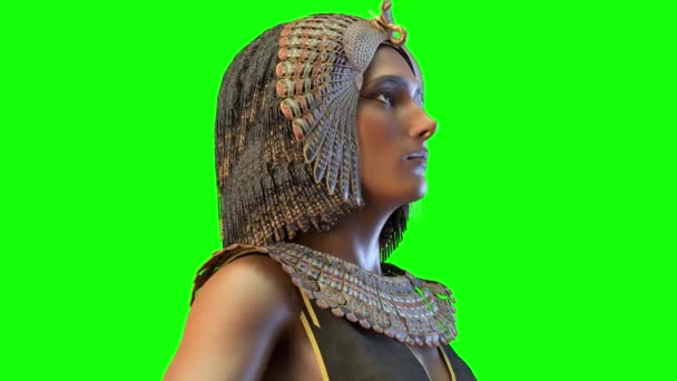 Cleopatra Egyptian Queen Vii Century Egypt Render — Stock Video