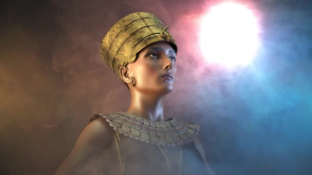 Cleopatra Egyptian Queen Vii Century Egypt Render — Stock Video