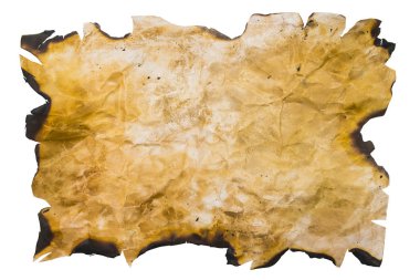 Vintage kağıt veya parşömen levhalar beyaz izole