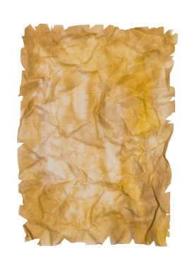 Vintage kağıt veya parşömen levhalar beyaz izole