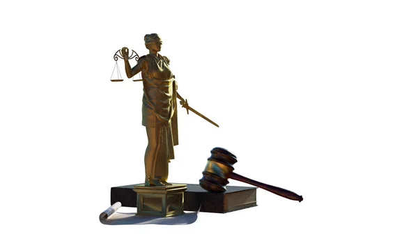 Lady Justice Staty Render — Stockfoto
