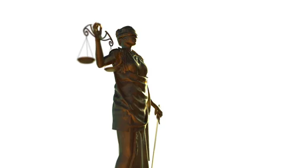 Dame Justice Statue Rendre — Photo