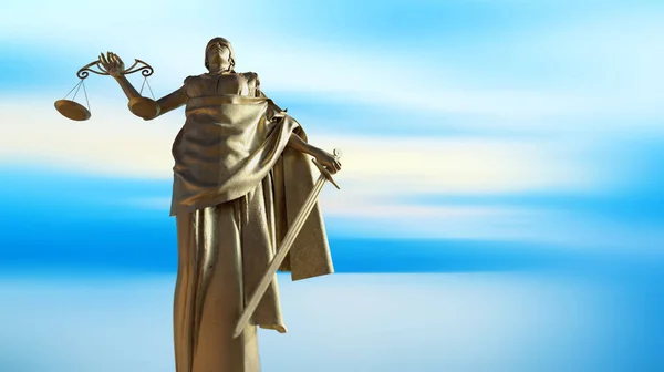 Lady Justice Standbeeld Renderen — Stockfoto