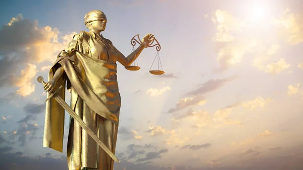 Lady Justice Staty Render — Stockfoto