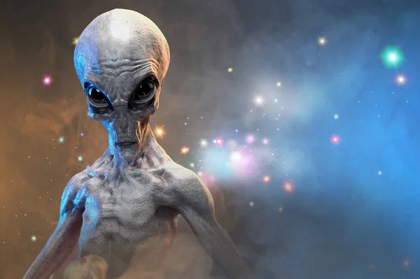 Gray Alien Render — Stock Photo, Image