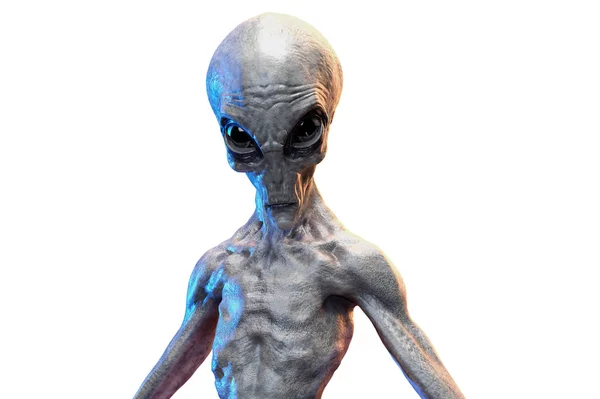 Grijze Alien Renderen — Stockfoto