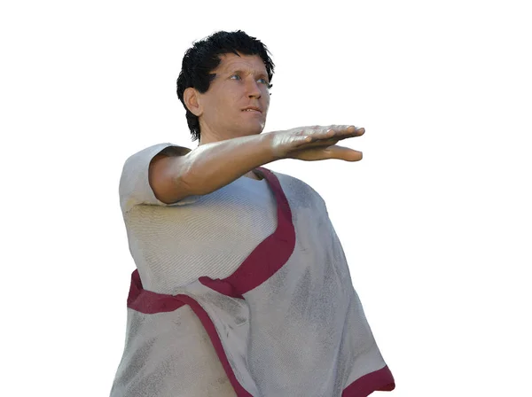 Portré Ókori Római Birodalom Imperator Gaius Iulius Caesar Render — Stock Fotó