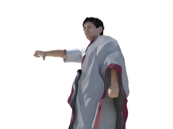 Portré Ókori Római Birodalom Imperator Gaius Iulius Caesar Render — Stock Fotó