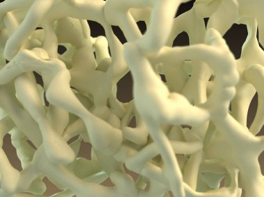 Osteoporoz kemik 3d render içine bakmak