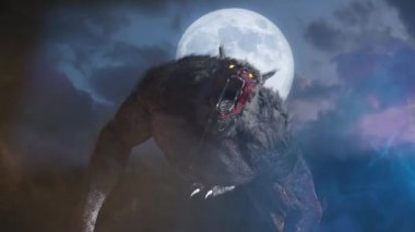 Halloween kurt adam arka plan 3d render