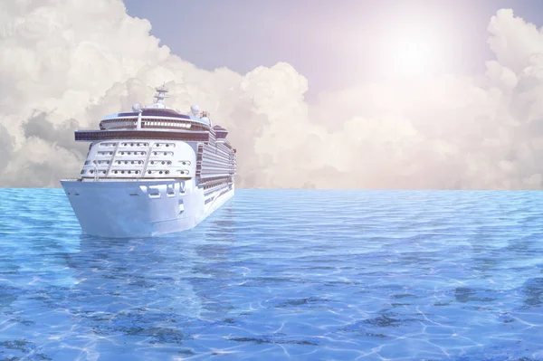 Concept art of cruise ship model, render 3D