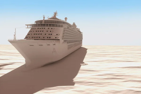 Konzeptkunst Des Kreuzfahrtschiffmodells Darstellung — Stockfoto