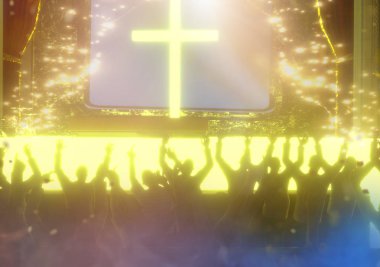 Noel ibadeti ve Tanrı 'ya şükran duası.