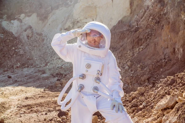 Kaland Űrhajós Bolygón — Stock Fotó