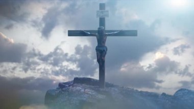 Çarmıha gerilmiş İsa Mesih, 3 boyutlu...