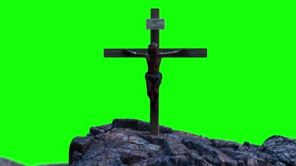Jesus Christus Kreuz Darstellung — Stockvideo