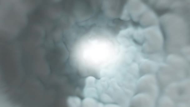 Looping Tunnel Clouds Animation — Stock Video