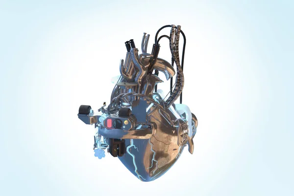 Sci Robotic Artificial Heart Render — Stock Photo, Image