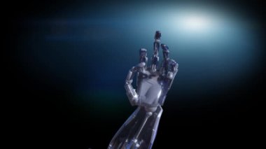 Koyu arkaplan 3D görüntüleme için robotik kol 