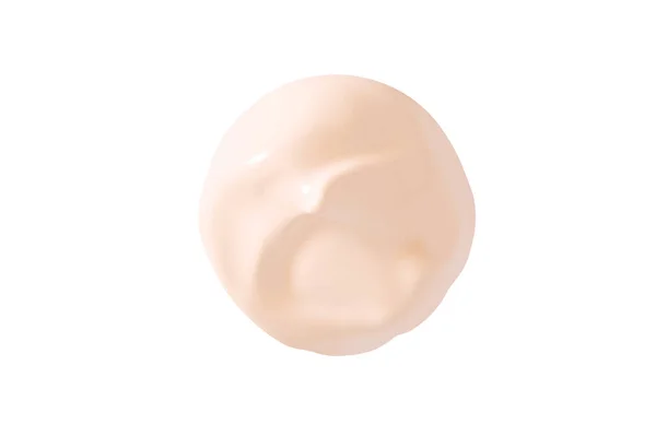 Cosmetische Crème Blob Staal Geïsoleerd Witte Achtergrond Pastel Gezichtscrème Make — Stockfoto