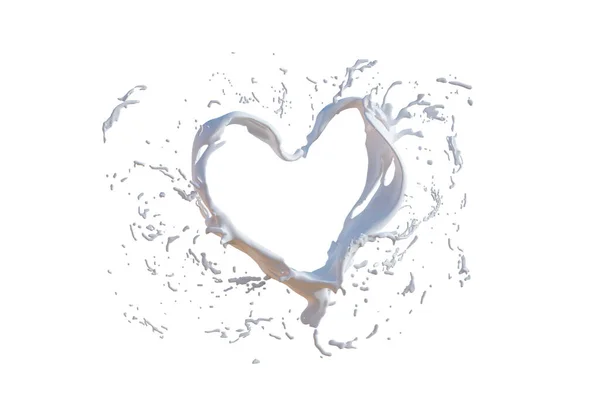 Serce Rozpryski Wody Zbliżenie — Zdjęcie stockowe